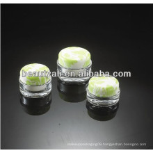 15ml 30ml 50ml 100ml Dark Green Grain Pattern Cosmetic Round Acrylic Jars